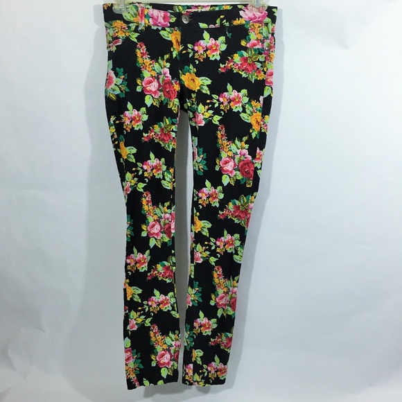 MUDD Pants - Mudd, juniors floral jeans leggings Size 7